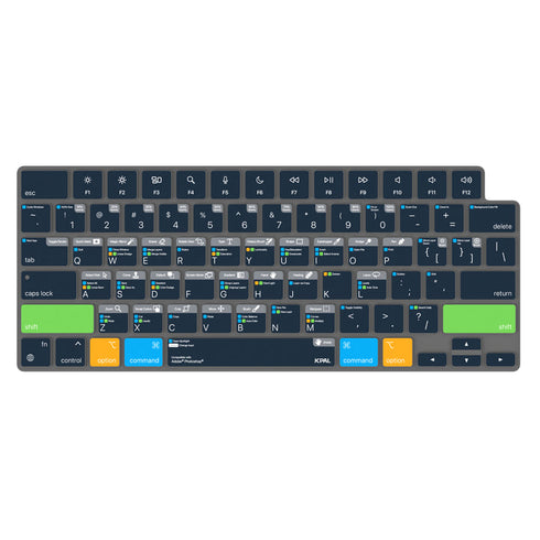JCPal VerSkin Adobe Photoshop Shortcuts Keyboard Protector for MacBook Pro 14 (M3 2023 / M2 2023 / M1 2021), MacBook Pro 16 (M3 2023 / M2 2023 / M1 2021), MacBook Air 13.6 (M3 2024 / M2 2022), MacBook Air 15.3 (M3 2024 / M2 2023)